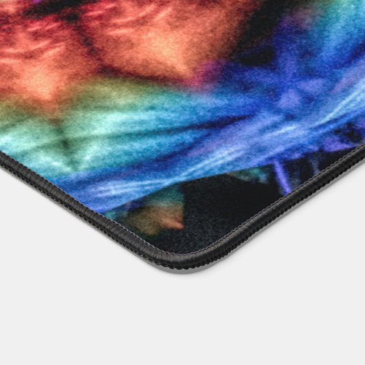 Levendige Tie Dye Kaleidoscoop Rainbow Mandala Bureaumat (Hoek)