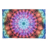 Levendige Tie Dye Kaleidoscoop Rainbow Mandala Kussensloop (Voorkant-Links)
