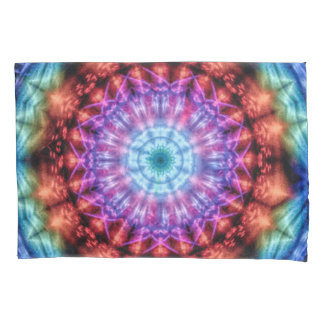 Levendige Tie Dye Kaleidoscoop Rainbow Mandala Kussensloop