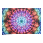 Levendige Tie Dye Kaleidoscoop Rainbow Mandala Kussensloop (Voorkant-Rechts)