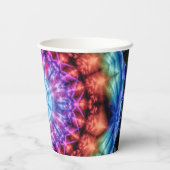 Levendige Tie Dye Kaleidoscoop Rainbow Mandala Papieren Bekers (Achterkant)