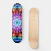 Levendige Tie Dye Kaleidoscoop Rainbow Mandala Persoonlijk Skateboard (Voorkant)