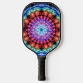 Levendige Tie Dye Kaleidoscoop Rainbow Mandala Pickleball Paddle (Voorkant)