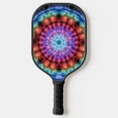 Levendige Tie Dye Kaleidoscoop Rainbow Mandala Pickleball Paddle (Achterkant)