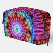 Levendige Tie Dye Kaleidoscoop Rainbow Mandala Toilettasje (Rechterhoek)