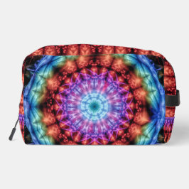 Levendige Tie Dye Kaleidoscoop Rainbow Mandala Toilettasje