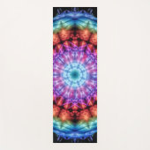 Levendige Tie Dye Kaleidoscoop Rainbow Mandala Yogamat (Voorkant)