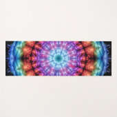 Levendige Tie Dye Kaleidoscoop Rainbow Mandala Yogamat (Voorkant (horizontaal))
