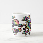 Levendige Tie Dye Zee Turtle Koffiemok (Center)