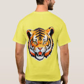 Levendige Tijger Gezicht T-shirt (Achterkant)