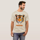 Levendige Tijger Gezicht T-shirt (Voorkant volledig)