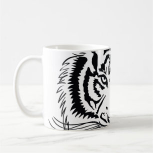 Levendige tijger: majestueuze wildlife illustratie koffiemok