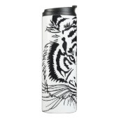 Levendige tijger: majestueuze wildlife illustratie thermosbeker (Gedraaid links)