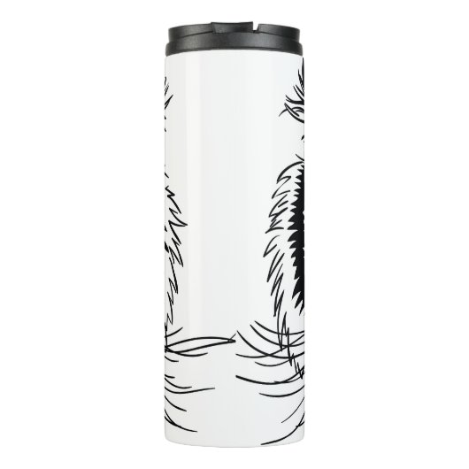 Levendige tijger: majestueuze wildlife illustratie thermosbeker (Achterkant)