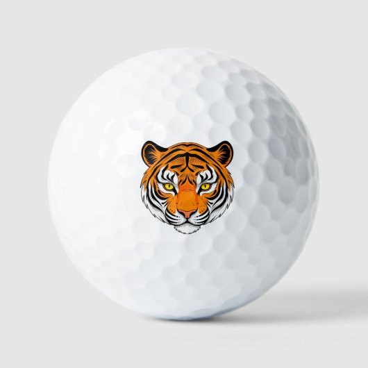 Levendige Tijgergezicht Golfballen (Voorkant)