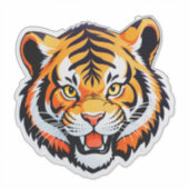 Levendige Tijgergezicht Sticker (Voorkant)