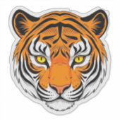 Levendige Tijgergezicht Sticker (Voorkant)