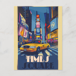 Levendige Times Square: NYC  Briefkaart