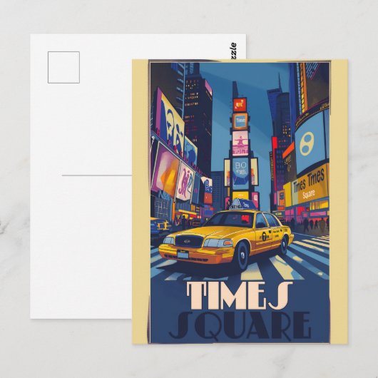 Levendige Times Square: NYC  Briefkaart (Voorkant / Achterkant)
