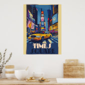 Levendige Times Square: NYC  Poster (Keuken)