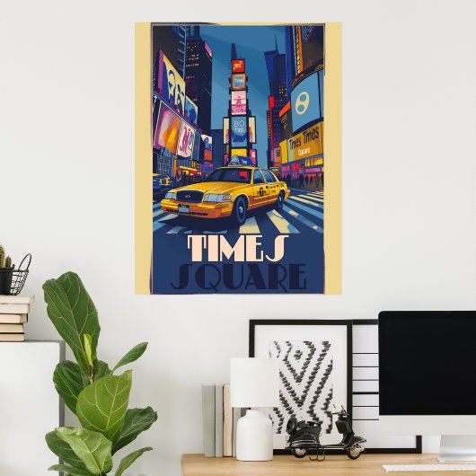 Levendige Times Square: NYC  Poster (Thuiskantoor)