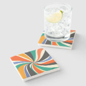 Levendige tinten eronder: Regenboog Onderzetters S (Zijkant)