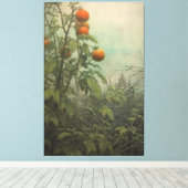 Levendige Tomato Plant Tuinschilderij Canvas Afdruk (Insitu (Houten vloer))