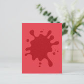 Levendige Tomato-Red Splash Flat Sheet – Aanpassen (Staand voorkant)