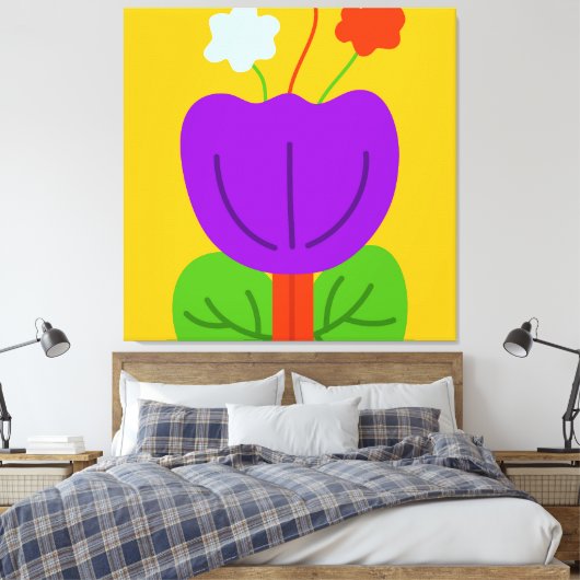 Levendige tonen canvas afdruk (Insitu (Slaapkamer))