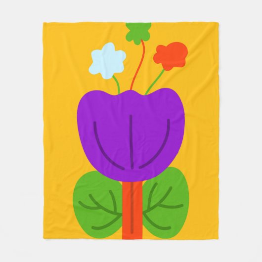 Levendige tonen fleece deken (Voorkant)