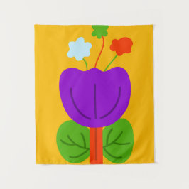 Levendige tonen wandkleed