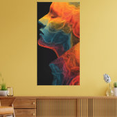Levendige Topografie | Abstract Portret Canvas Afdruk (Insitu (Woonkamer))