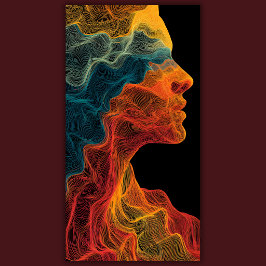 Levendige Topografie | Abstract Portret Canvas Afdruk