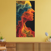 Levendige Topografie | Abstract Portret Canvas Afdruk (Insitu (Woonkamer))