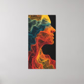 Levendige Topografie | Abstract Portret Canvas Afdruk (Voorkant)