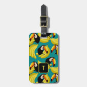 Levendige Toscaanse Banaan Leuke Speelse Tropische Bagagelabel (Voorkant verticaal)