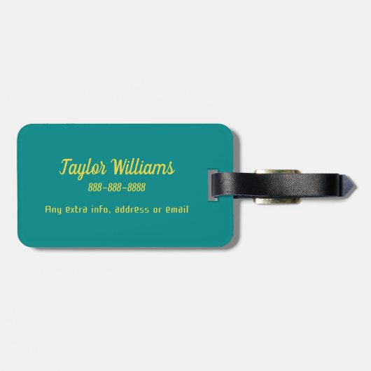 Levendige Toscaanse Banaan Leuke Speelse Tropische Bagagelabel (Achterkant horizontaal)