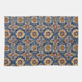 Levendige traditionele Mexicaanse Talavera-Tegels Theedoek (Horizontaal)