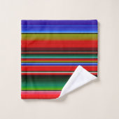 Levendige traditionele Mexicaanse tapebandstripes Bad Handdoek (Wasdoekje)