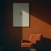 Levendige Tree Swallow Waterverf kunst met bessen Poster