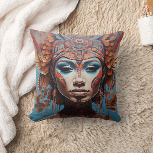 Levendige Tribal Fusion Art Kussen (Deken)