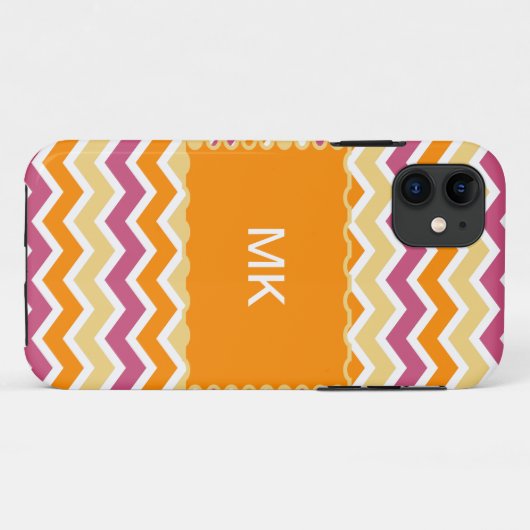Levendige Tribal ZigZag Case-Mate iPhone Case (Achterkant (horizontaal))