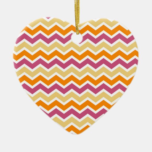 Levendige Tribal ZigZag Keramisch Ornament (Voorkant)