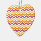 Levendige Tribal ZigZag Keramisch Ornament (Links)