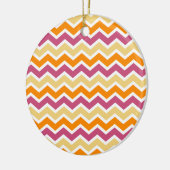 Levendige Tribal ZigZag Keramisch Ornament (Links)