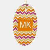Levendige Tribal ZigZag Keramisch Ornament (Rechts)