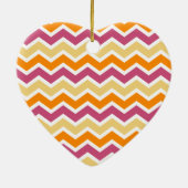 Levendige Tribal ZigZag Keramisch Ornament (Achterkant)
