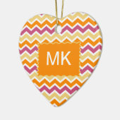 Levendige Tribal ZigZag Keramisch Ornament (Links)