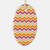 Levendige Tribal ZigZag Keramisch Ornament (Rechts)
