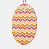 Levendige Tribal ZigZag Keramisch Ornament (Links)